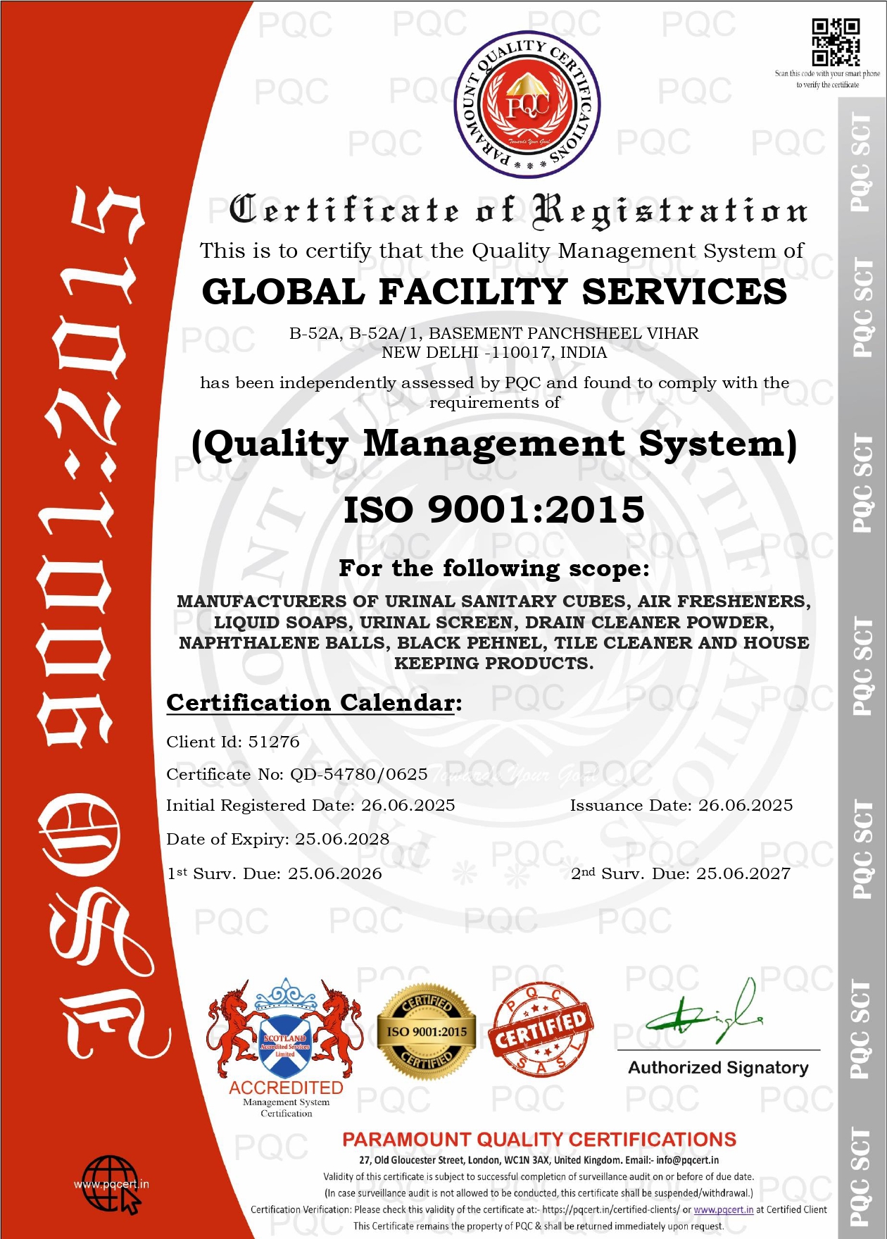 ISO 9001:2015 Certificate